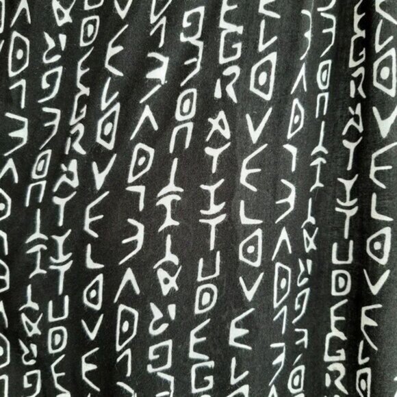 BLUE SKY Love & Gratitude Fair Trade Open Front Fabric Cardigan B&W Sz XS - Picture 7 of 12